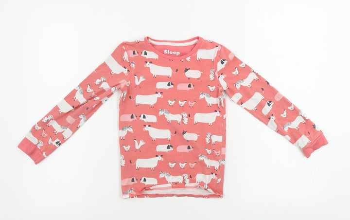 Marks and Spencer  Girls Pink   Basic T-Shirt Size 6-7 Years