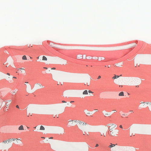 Marks and Spencer  Girls Pink   Basic T-Shirt Size 6-7 Years