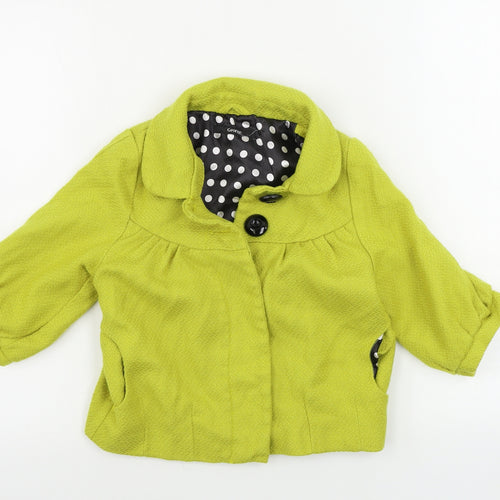 George  Girls Green   Jacket Coat Size 7-8 Years