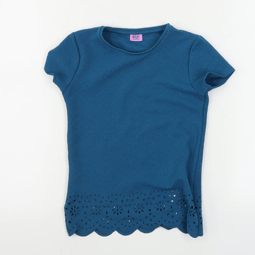 F&F  Girls Green   Basic T-Shirt Size 8-9 Years