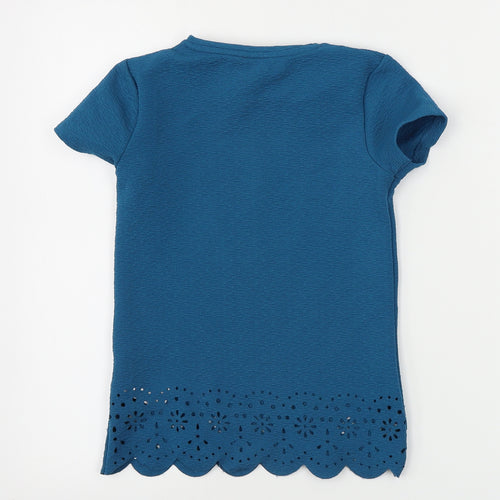F&F  Girls Green   Basic T-Shirt Size 8-9 Years
