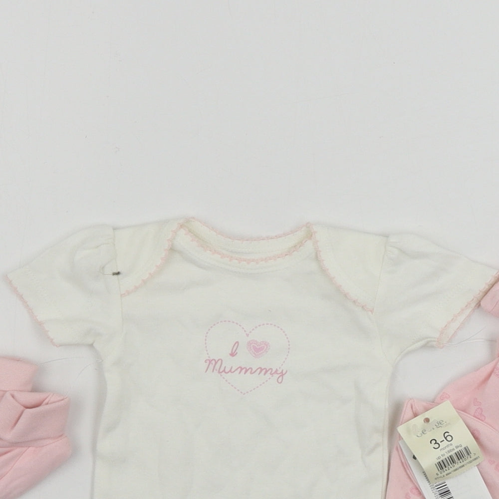 George  Girls Ivory   Babygrow One-Piece Size 3-6 Months