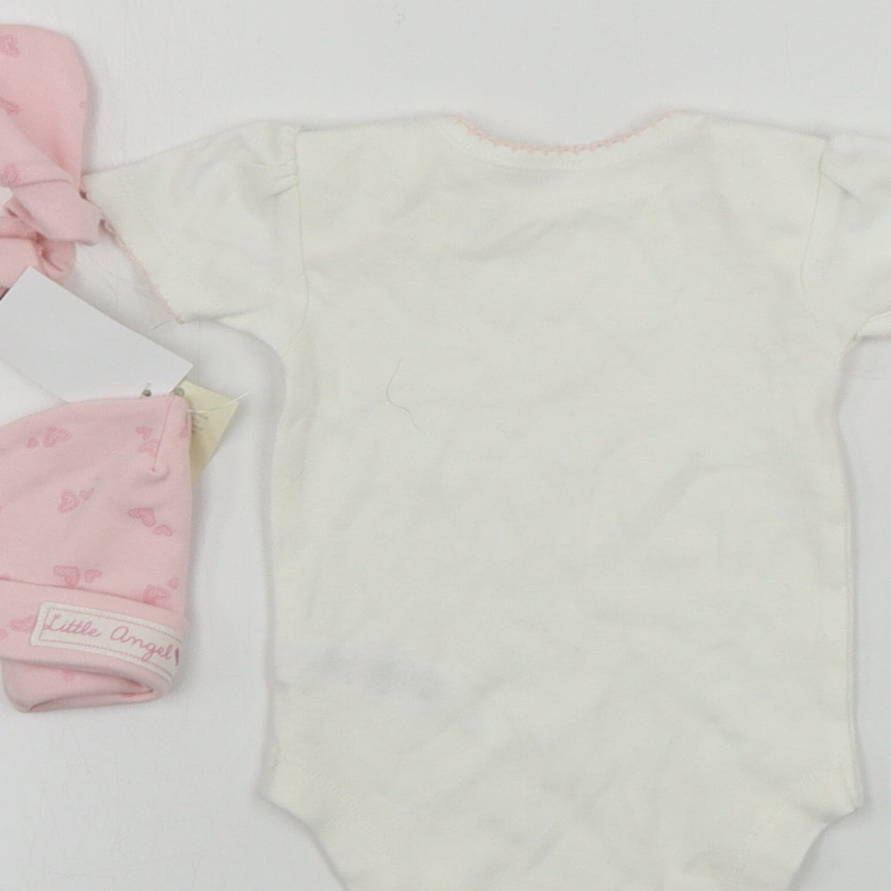 George  Girls Ivory   Babygrow One-Piece Size 3-6 Months