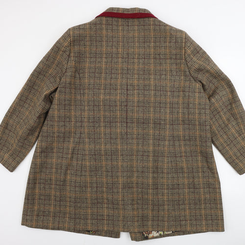 Joe Browns  Womens Brown Check  Jacket Blazer Size 12