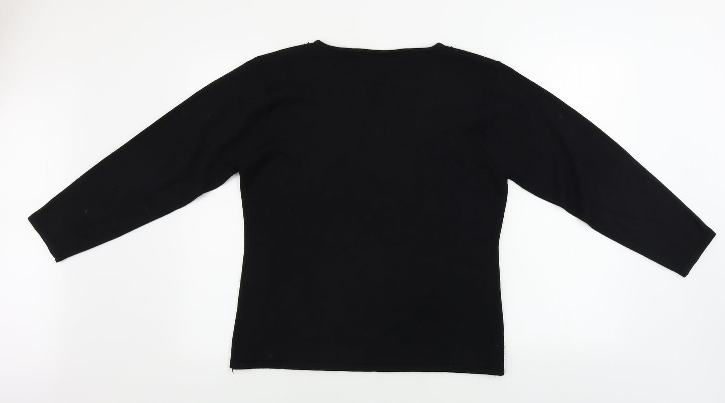 IMAGES  Womens Black   Pullover Jumper Size L