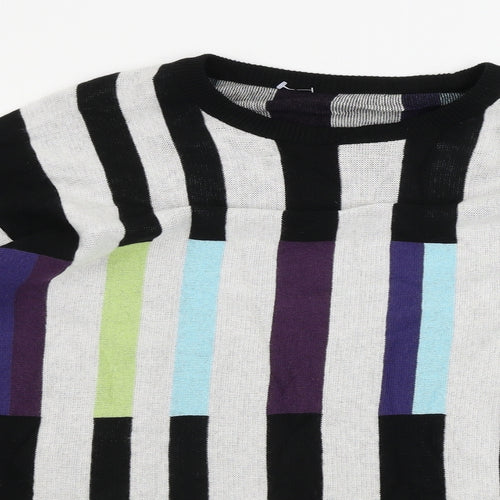 Preworn  Womens White Striped  Jumper Dress  Size M