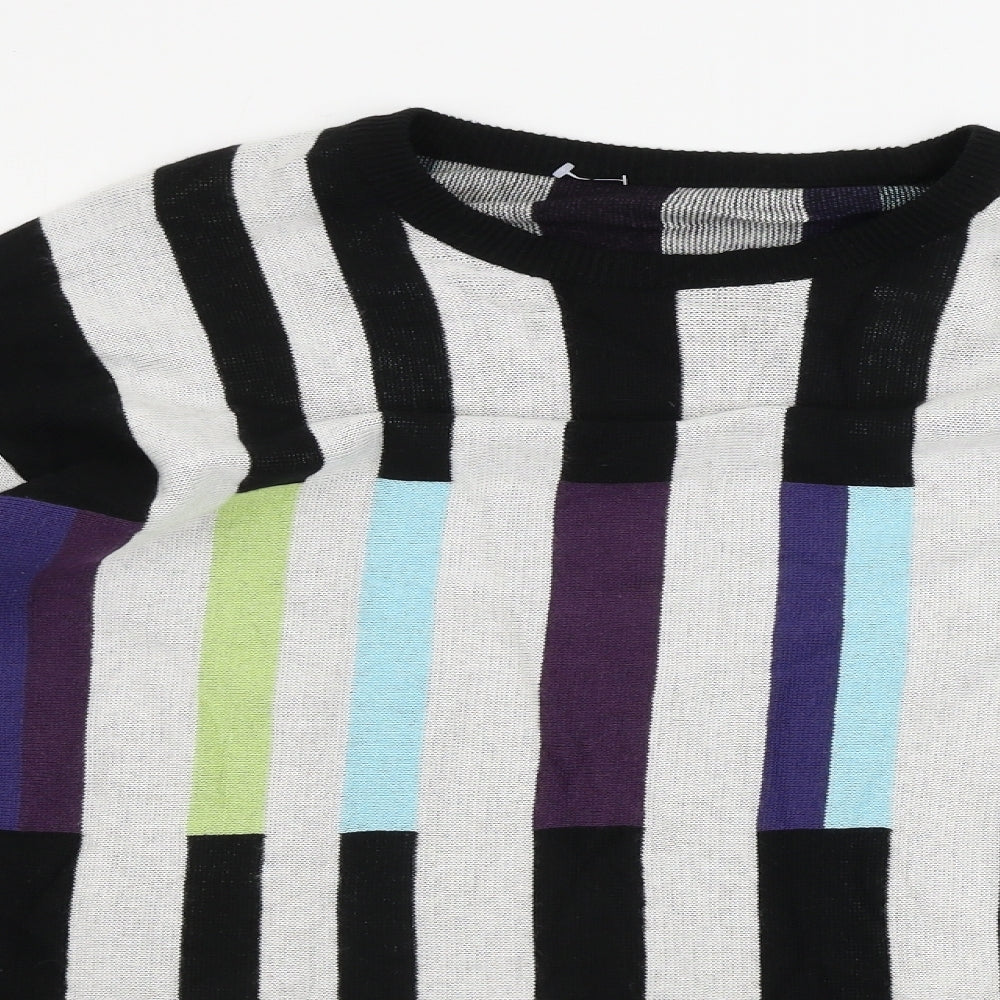Preworn  Womens White Striped  Jumper Dress  Size M