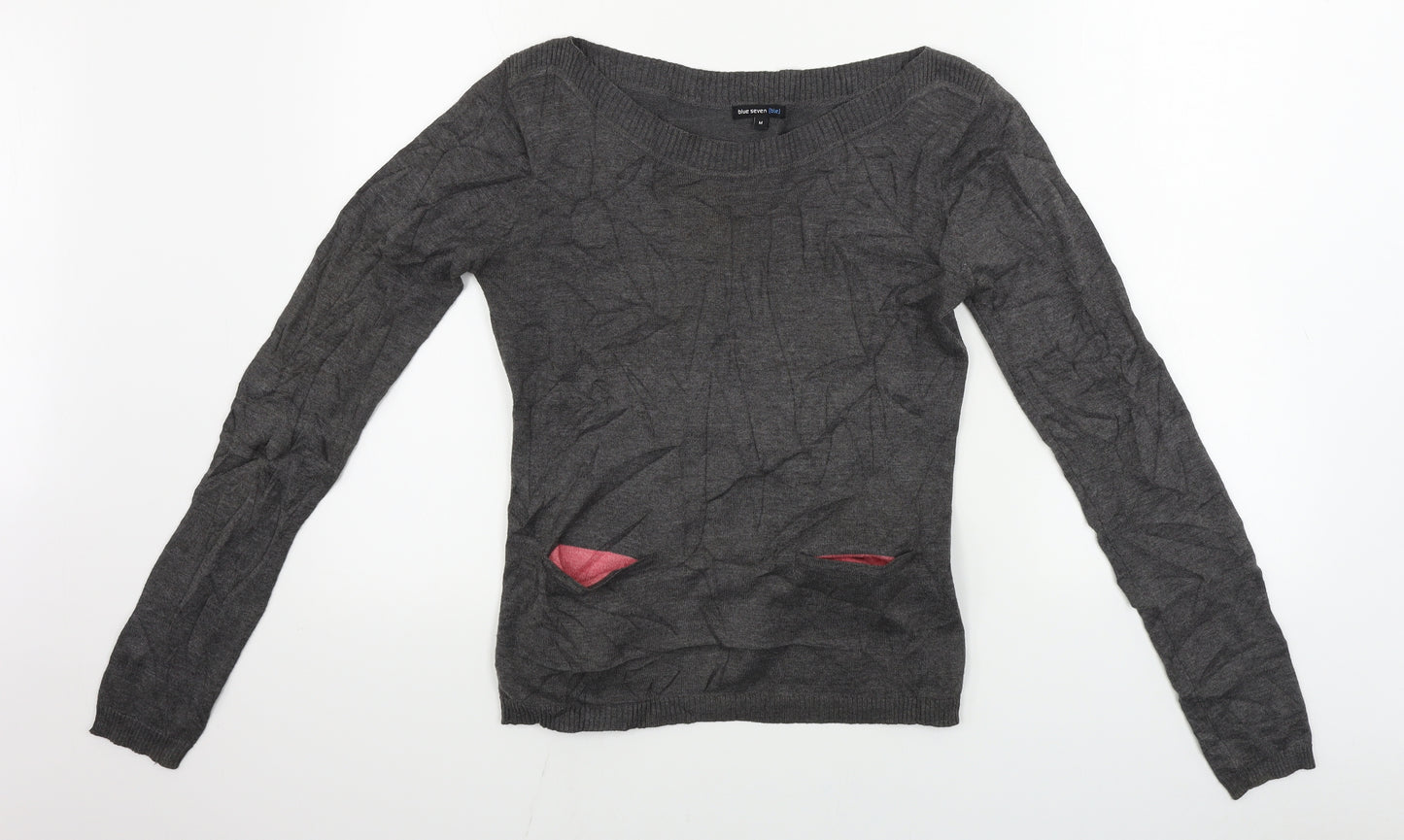 Blue Seven  Womens Grey   Pullover Jumper Size M