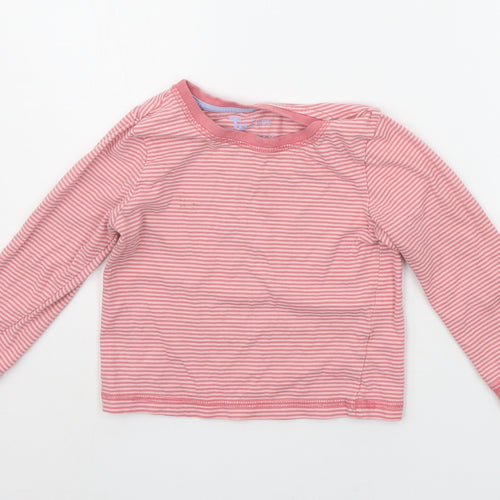 TU Girls Pink Striped  Basic T-Shirt Size 4-5 Years