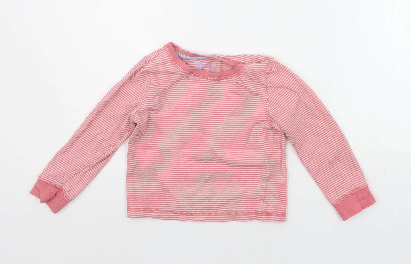 TU Girls Pink Striped  Basic T-Shirt Size 4-5 Years