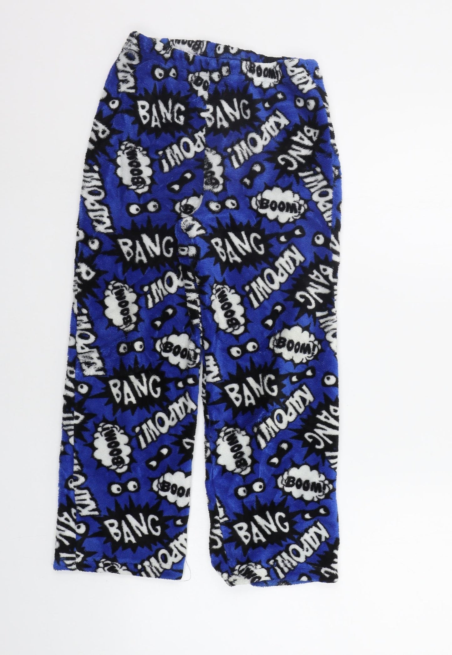 Preworn Boys Blue Geometric   Pyjama Pants Size 8-9 Years