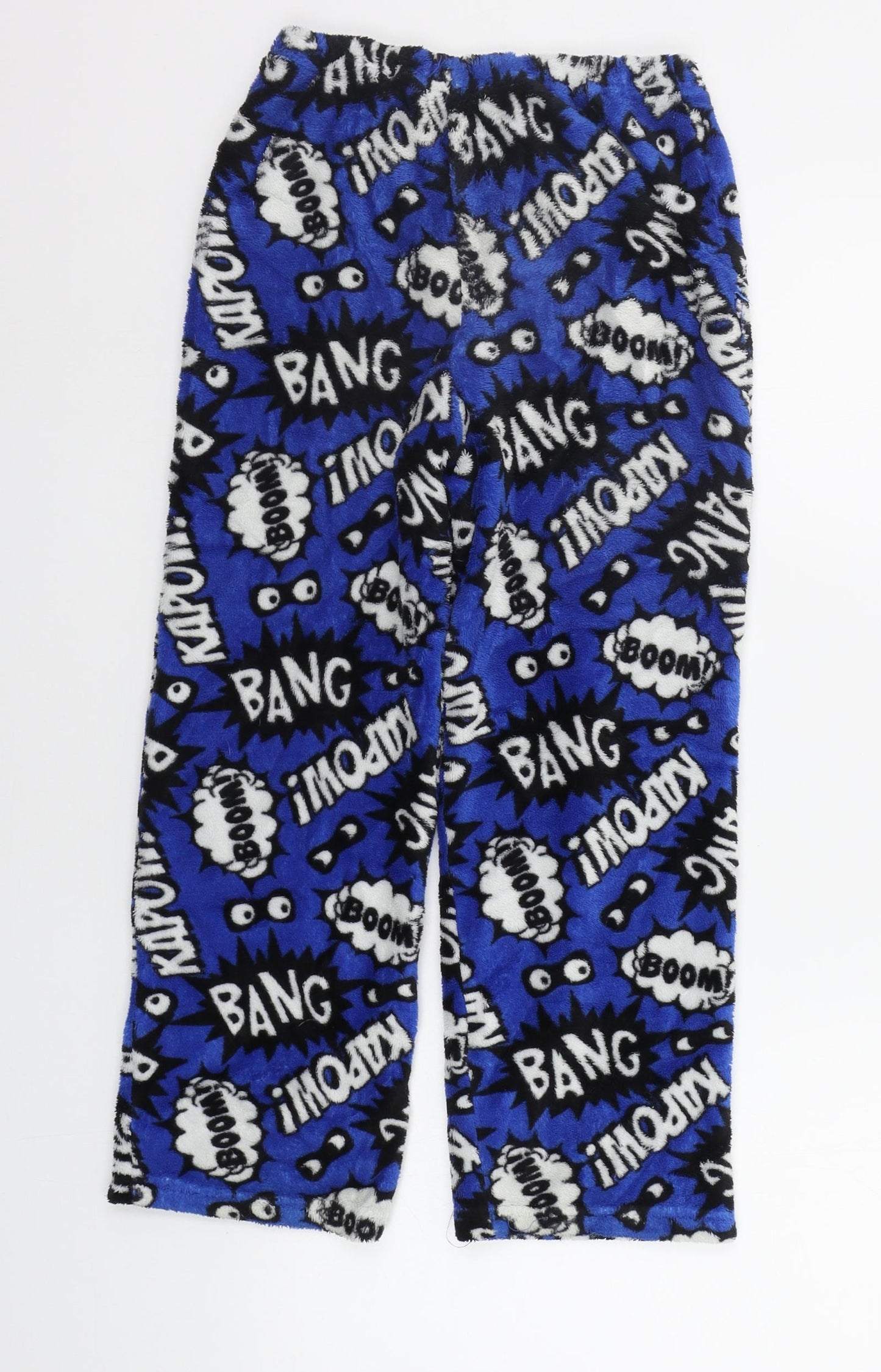 Preworn Boys Blue Geometric   Pyjama Pants Size 8-9 Years
