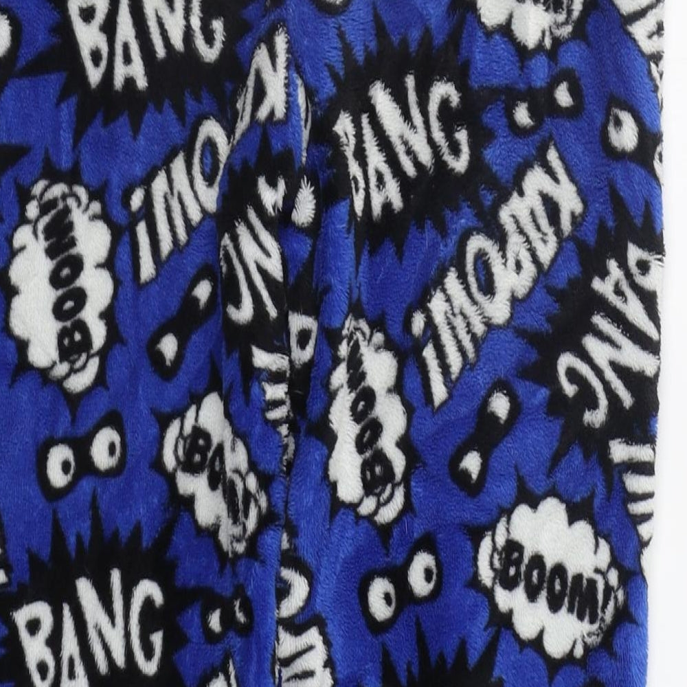 Preworn Boys Blue Geometric   Pyjama Pants Size 8-9 Years