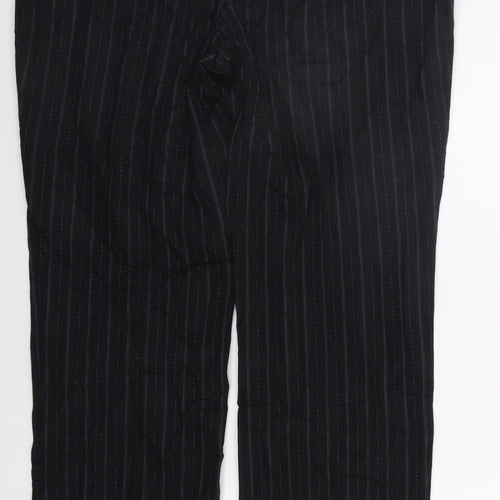Klass Collection Womens Black Striped  Trousers  Size 16 L29 in