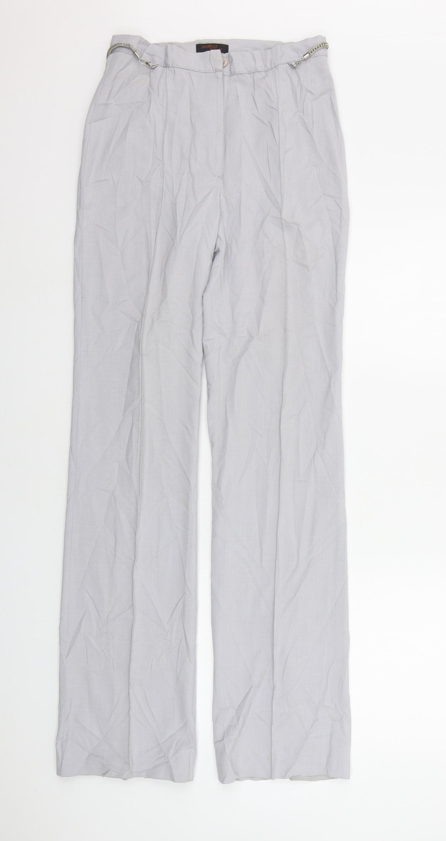 Mariella Rosati Womens Grey   Trousers  Size 8 L31 in