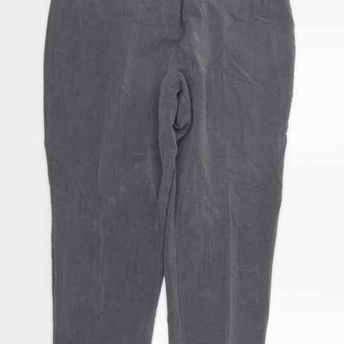 Classic Womens Grey   Cropped Trousers Size 14 L34 in