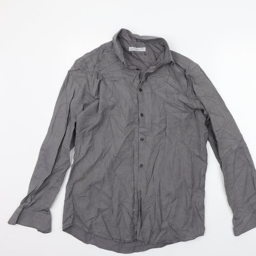 Cedar Wood State Mens Grey    Button-Up Size 15.5