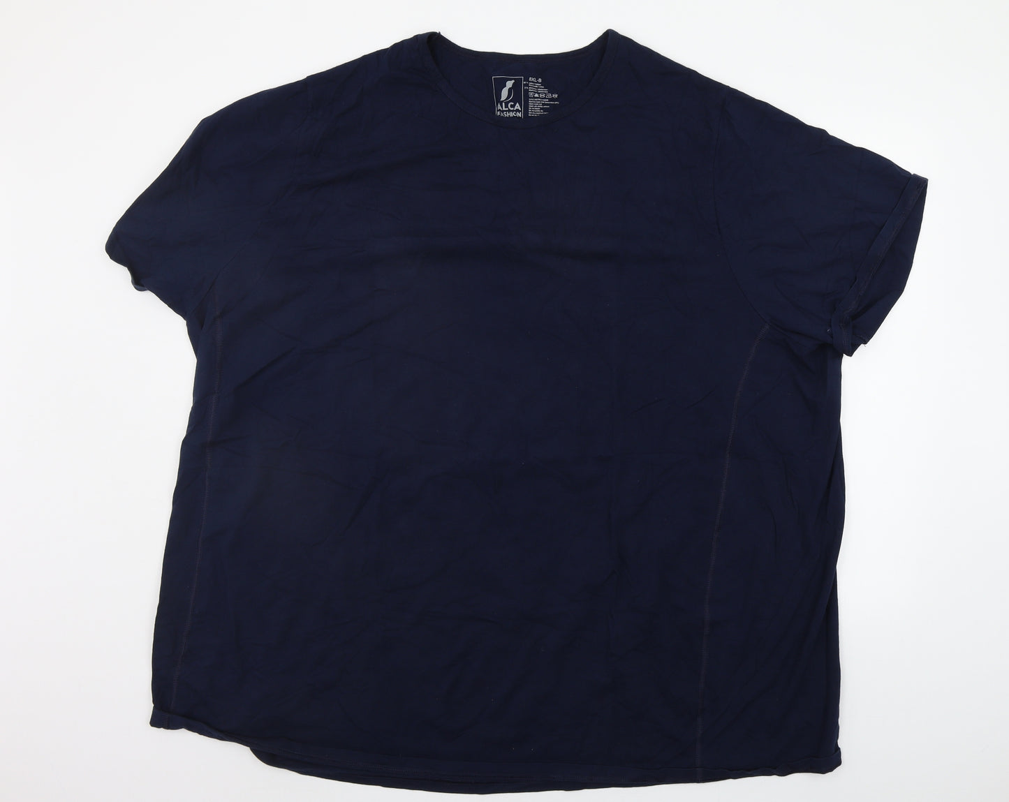 ALCA FASHION Mens Blue    T-Shirt Size Big 8X