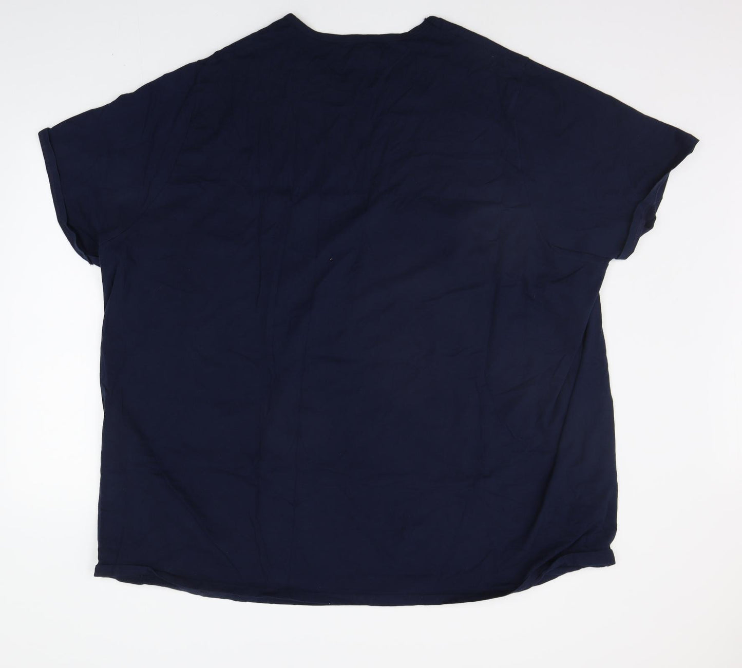 ALCA FASHION Mens Blue    T-Shirt Size Big 8X