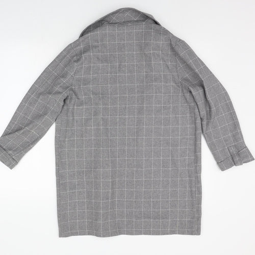 Primark Womens Grey Check  Cardigan Jumper Size 10