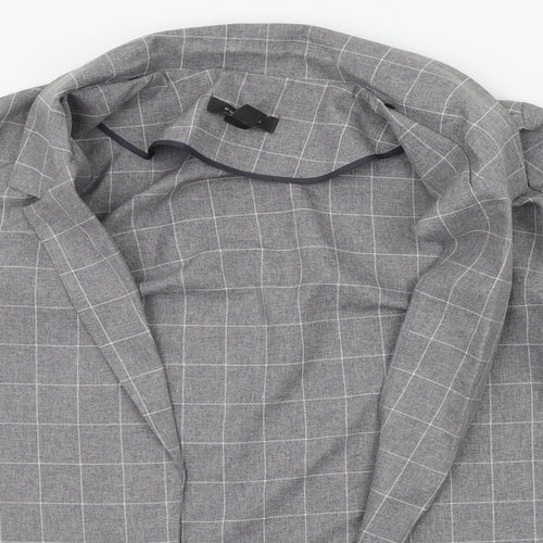 Primark Womens Grey Check  Cardigan Jumper Size 10
