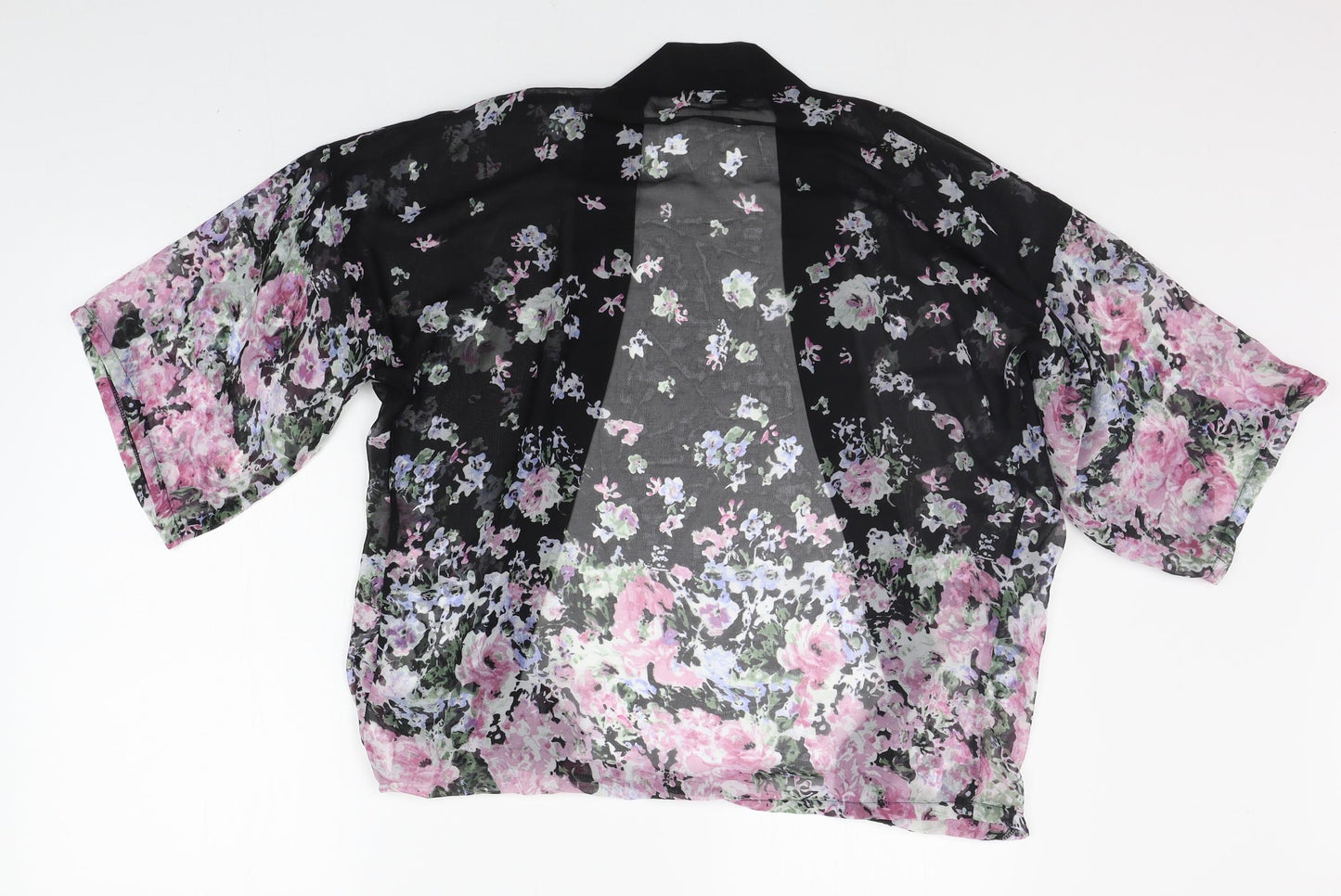 CAMERO ROSE Womens Black Geometric  Cardigan Jumper Size 8