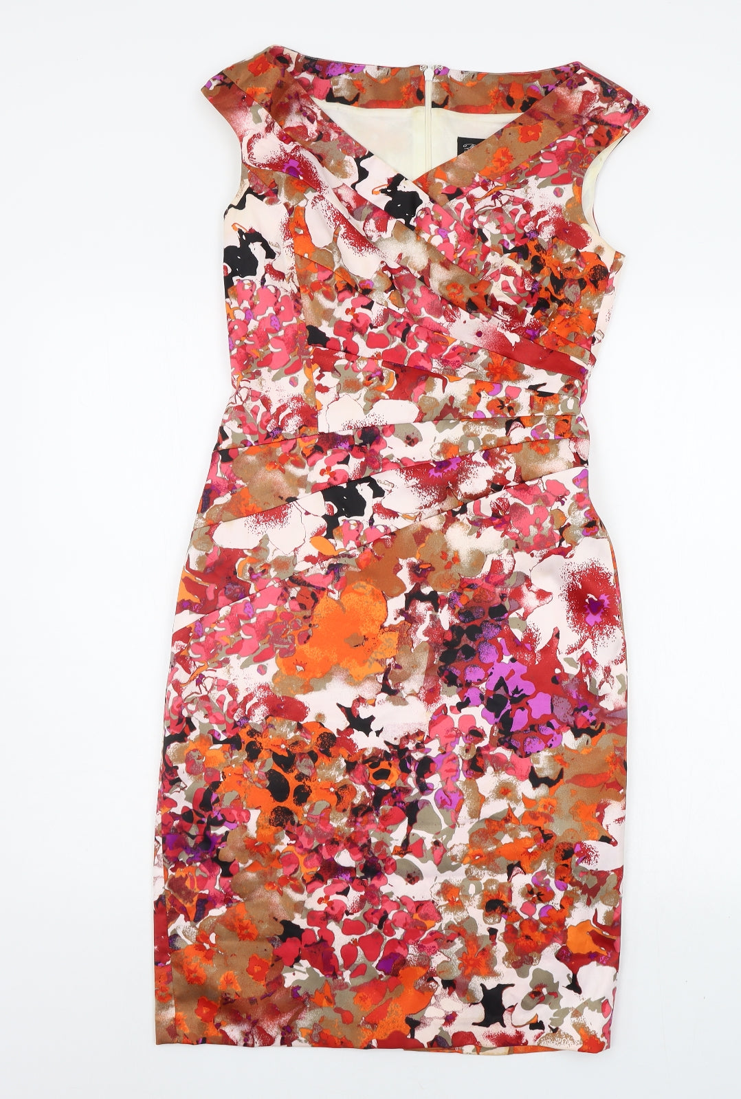 Jax Womens Red Floral  A-Line  Size 4
