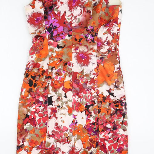 Jax Womens Red Floral  A-Line  Size 4