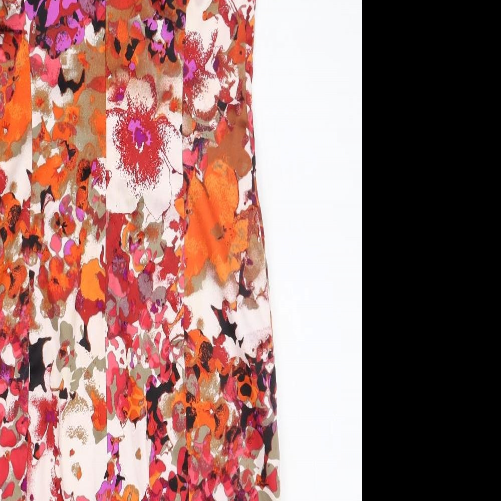 Jax Womens Red Floral  A-Line  Size 4