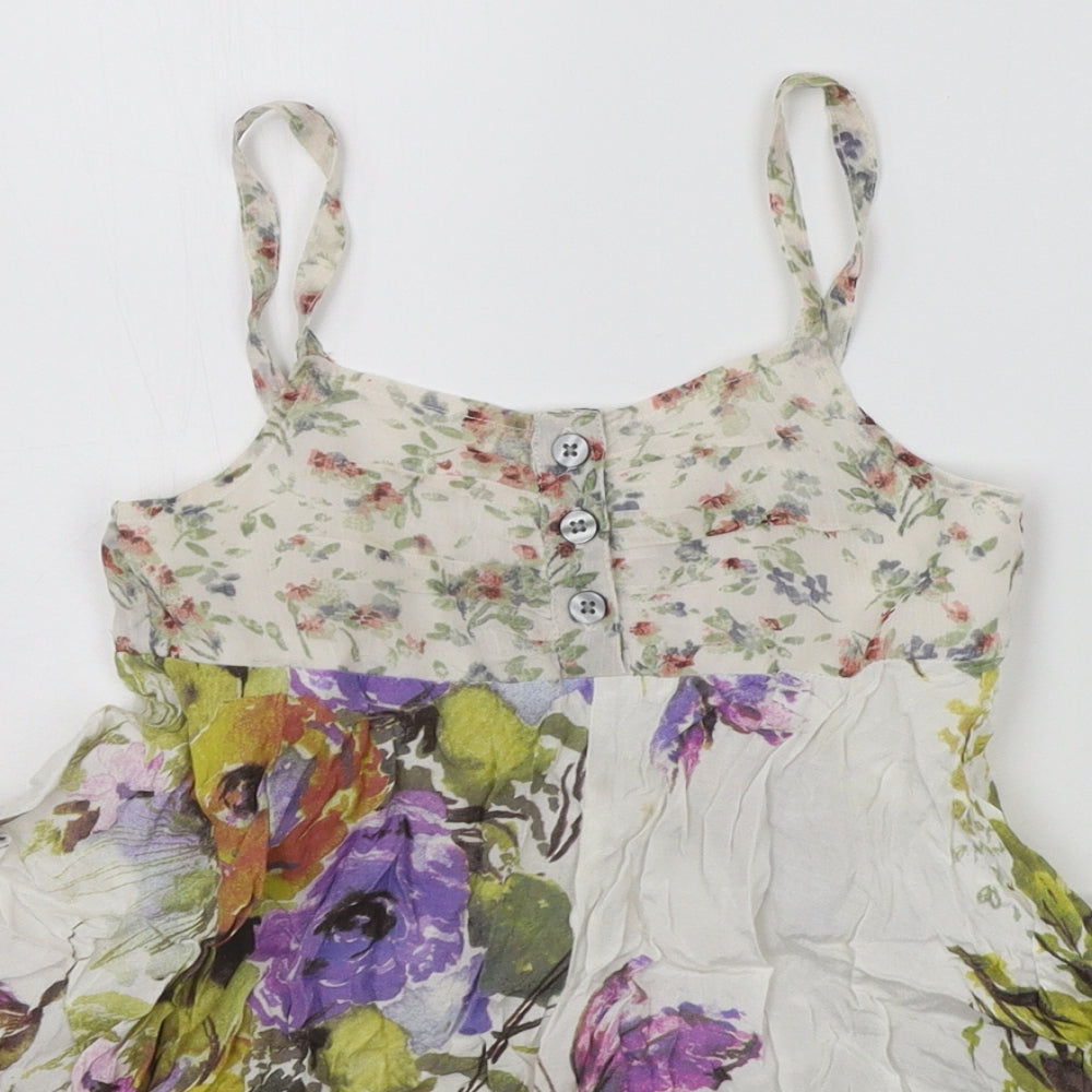 NEXT Girls White Floral  A-Line  Size 7 Years