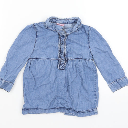 Cherokee Baby Blue   Shirt Dress  Size 12-18 Months