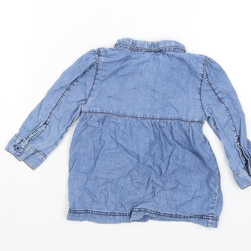 Cherokee Baby Blue   Shirt Dress  Size 12-18 Months