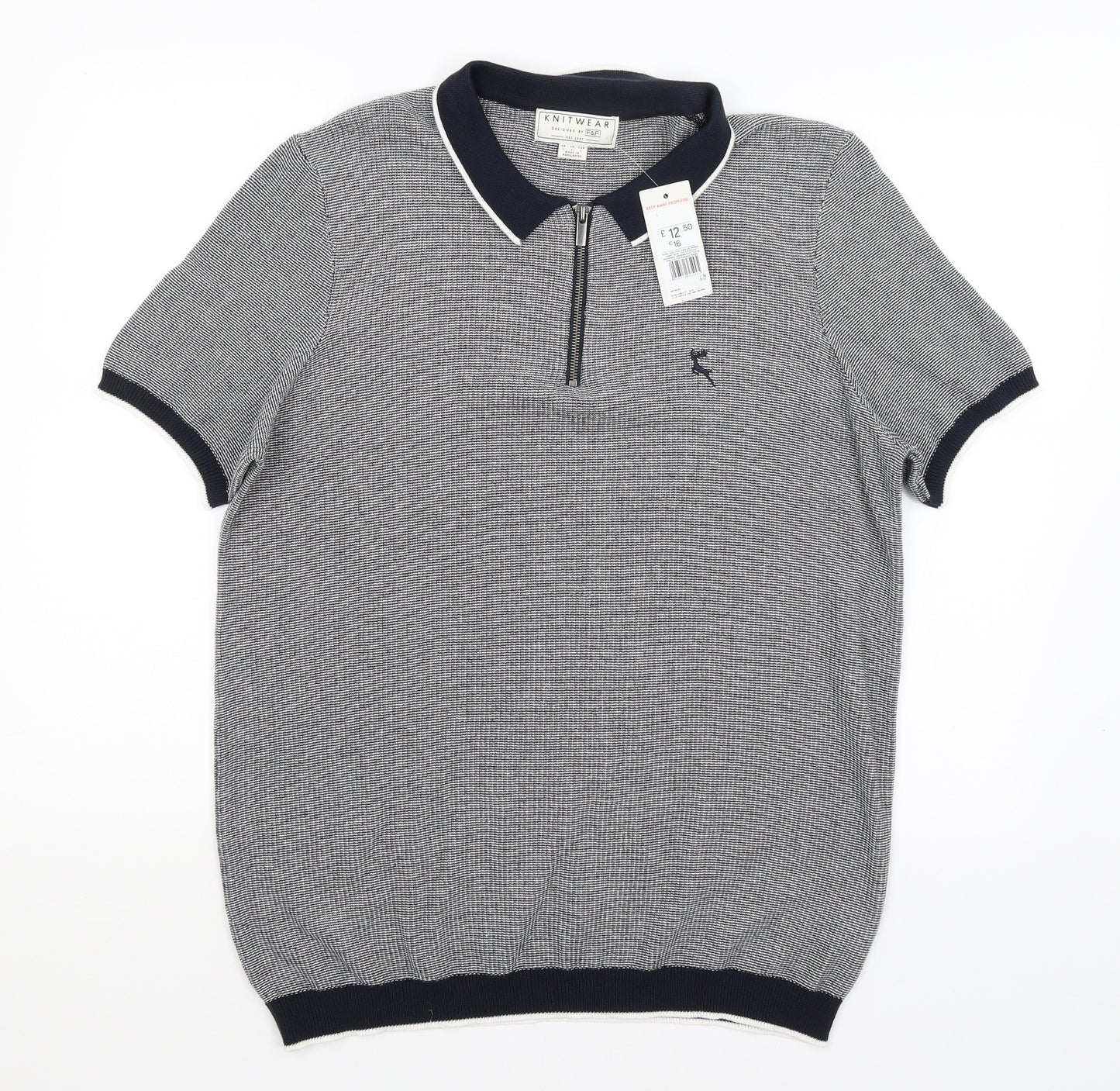 F&F Mens Grey    T-Shirt Size L