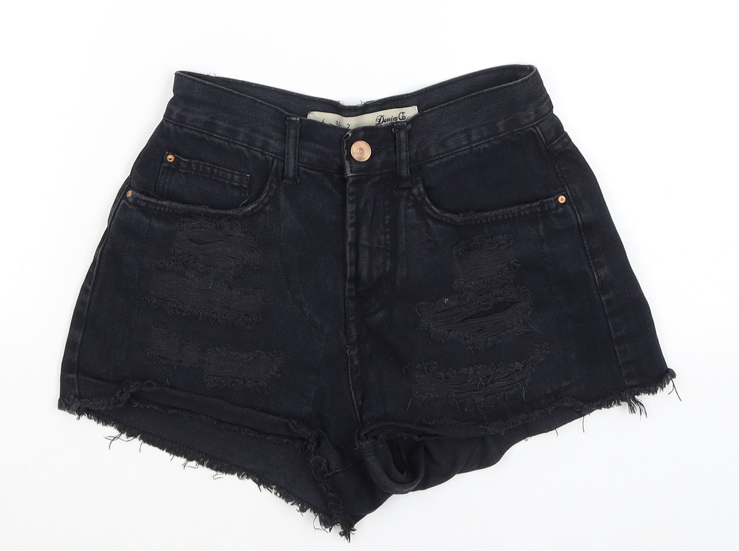 Denim Co Womens Black   Hot Pants Shorts Size 6