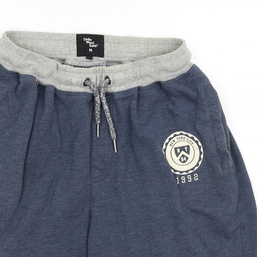 Cedar Wood State Mens Blue   Sweat Shorts Size M