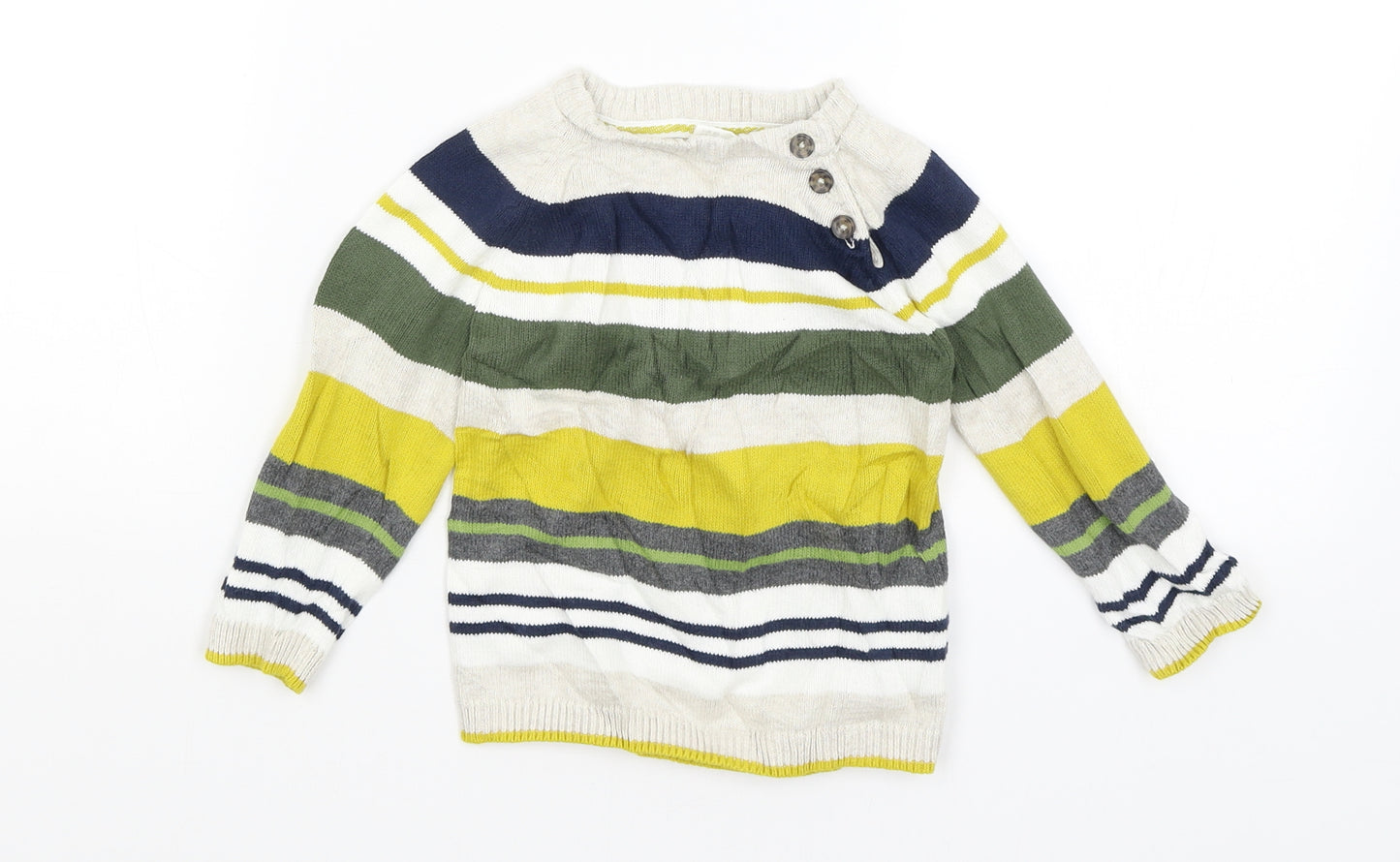 H&M Baby White Striped  Pullover Jumper Size 9-12 Months