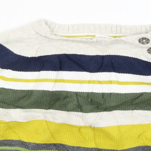 H&M Baby White Striped  Pullover Jumper Size 9-12 Months