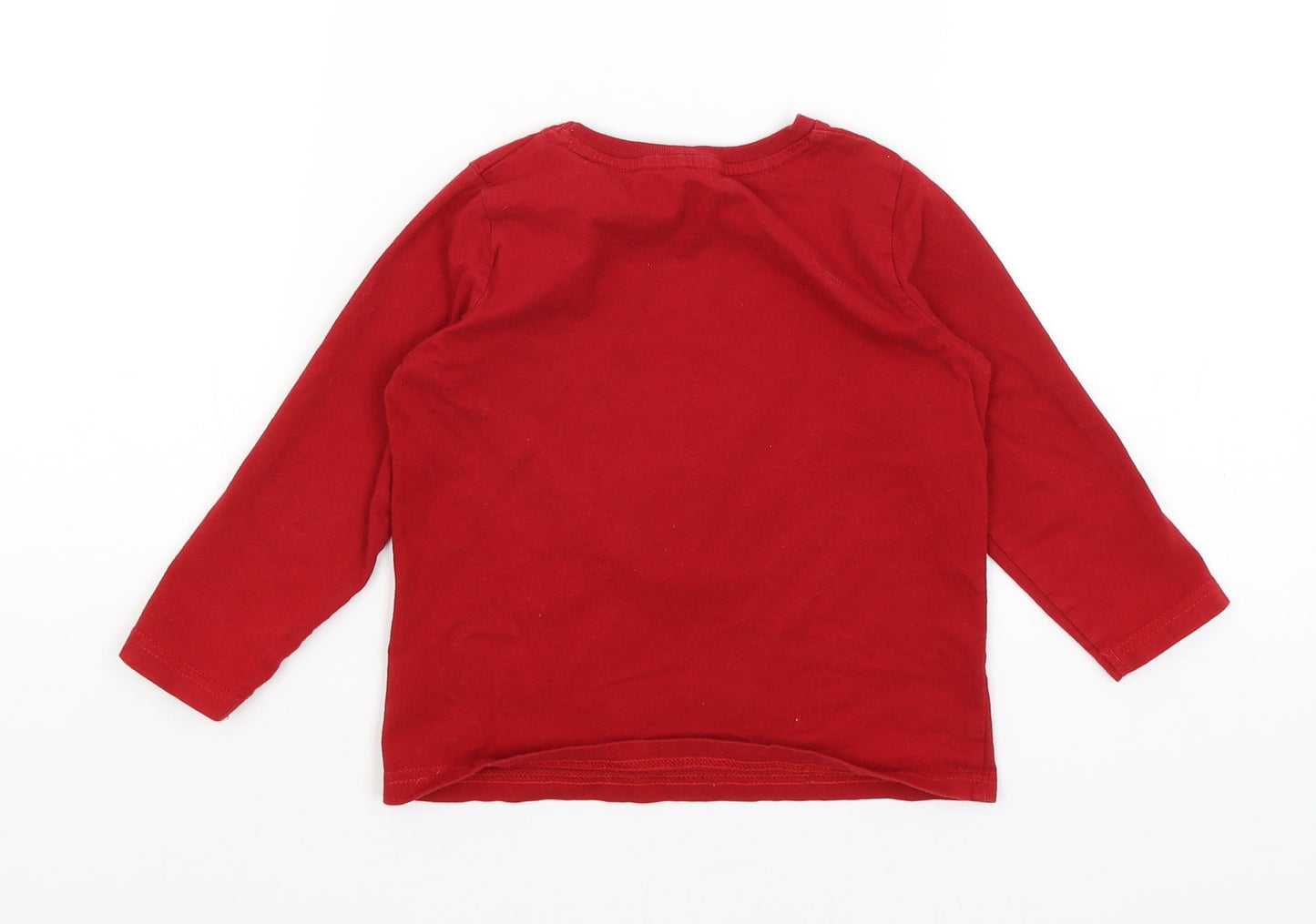 Primark Boys Red   Basic T-Shirt Size 3-4 Years  - Reindeer