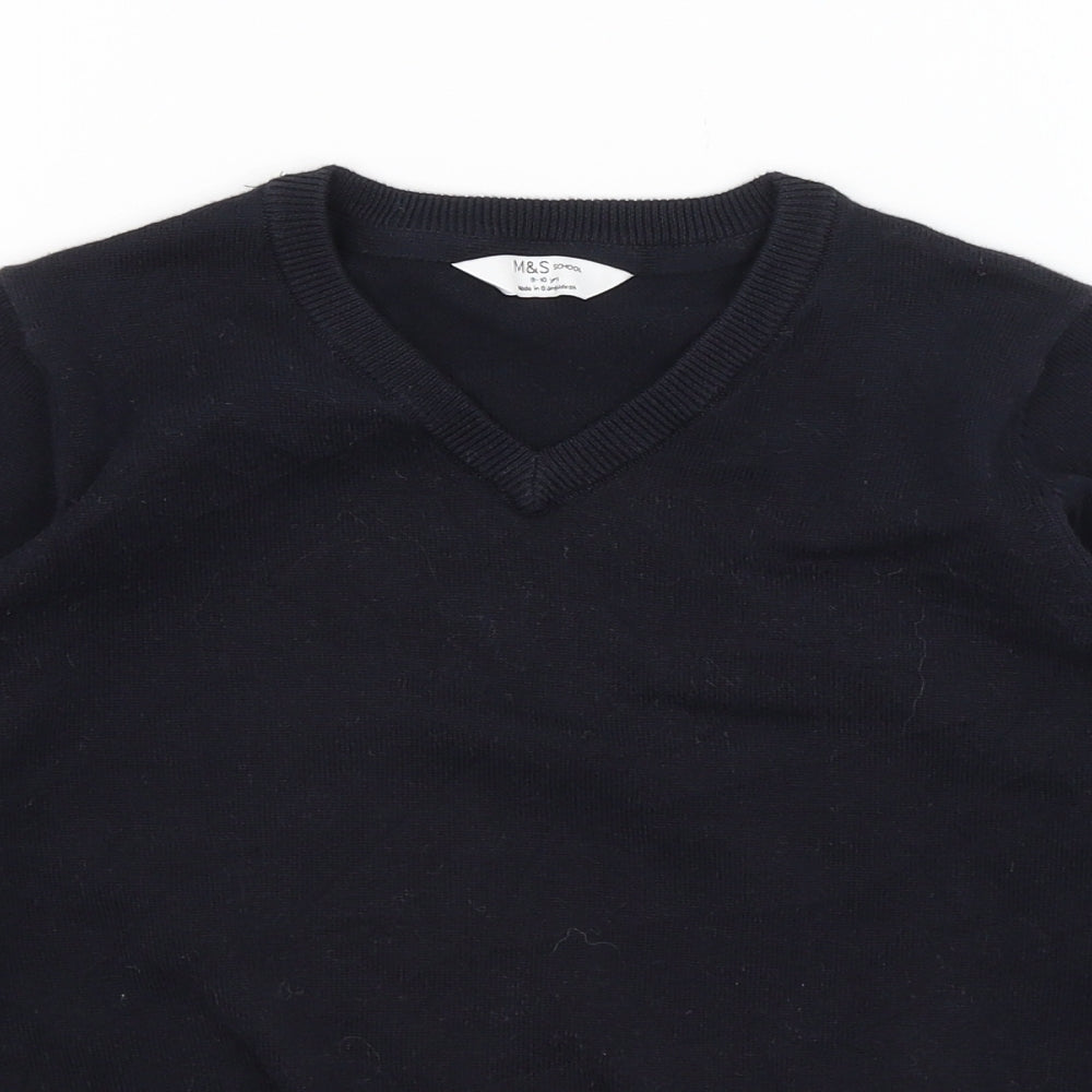 M&S Girls Blue   Pullover Jumper Size 9-10 Years