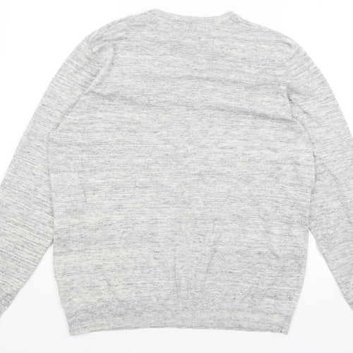 Burton Menswear Mens Grey   Pullover Jumper Size L