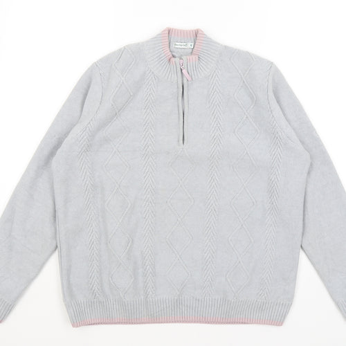One Up Golf Mens Grey   Pullover Jumper Size M