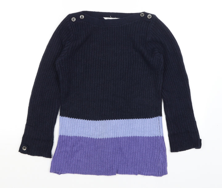 BHS Womens Blue Striped  Pullover Jumper Size 10