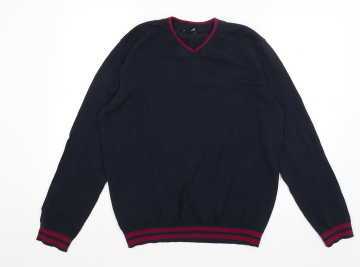 M&Co Mens Blue Pullover Jumper Size M