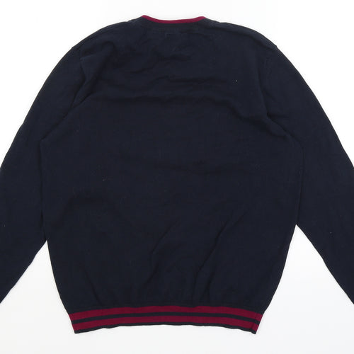 M&Co Mens Blue   Pullover Jumper Size M