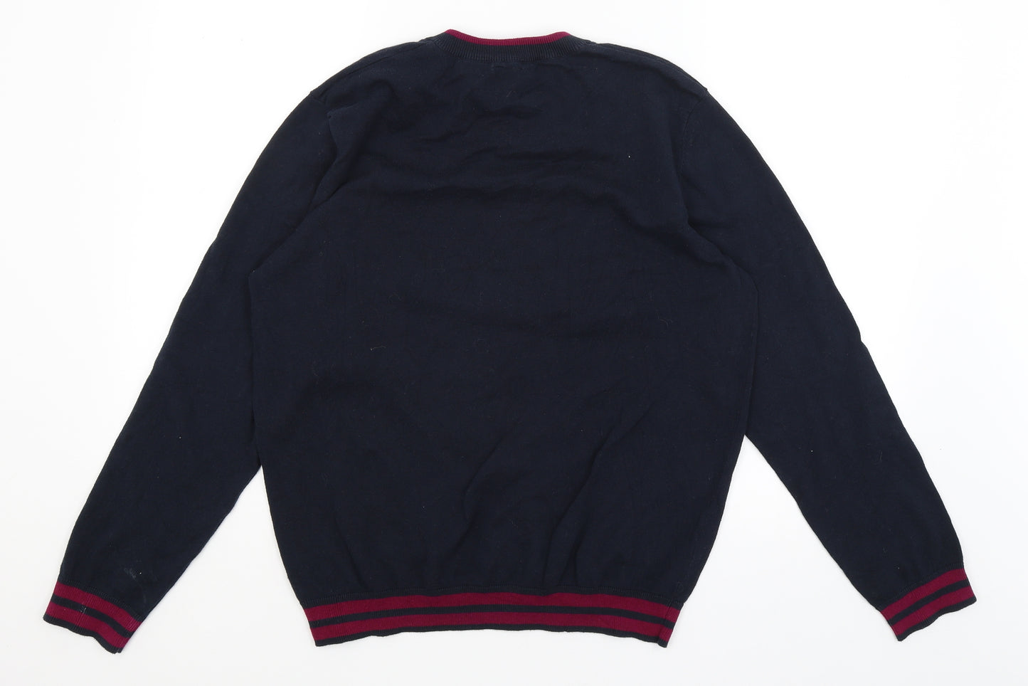 M&Co Mens Blue   Pullover Jumper Size M