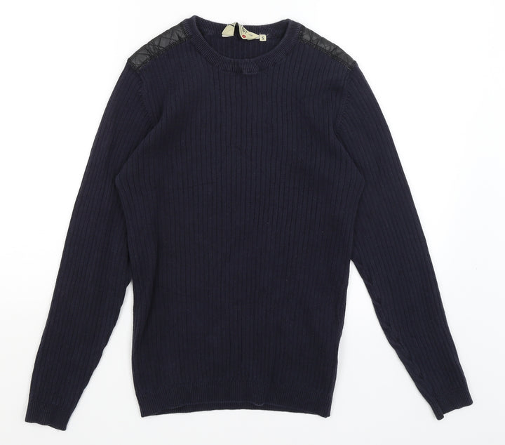 Dissident Mens Blue Pullover Jumper Size S