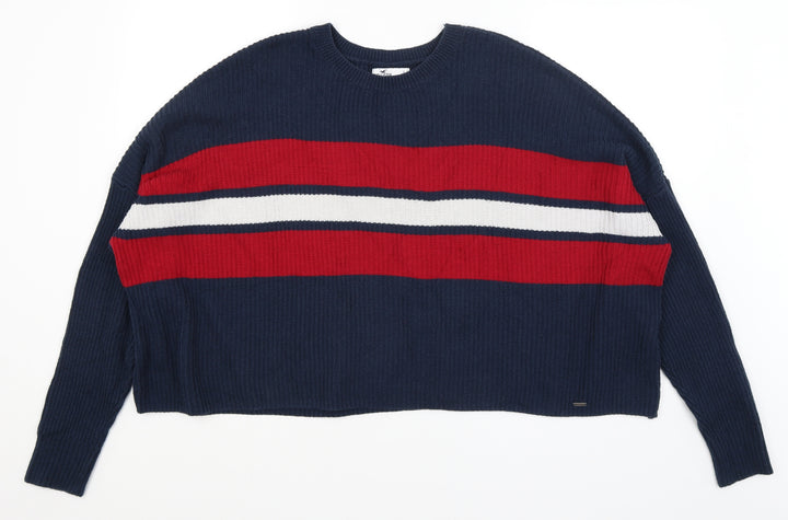 Hollister Mens Blue Pullover Jumper Size L