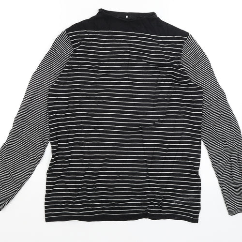 Very Womens Black Striped  Pullover Jumper Size 16