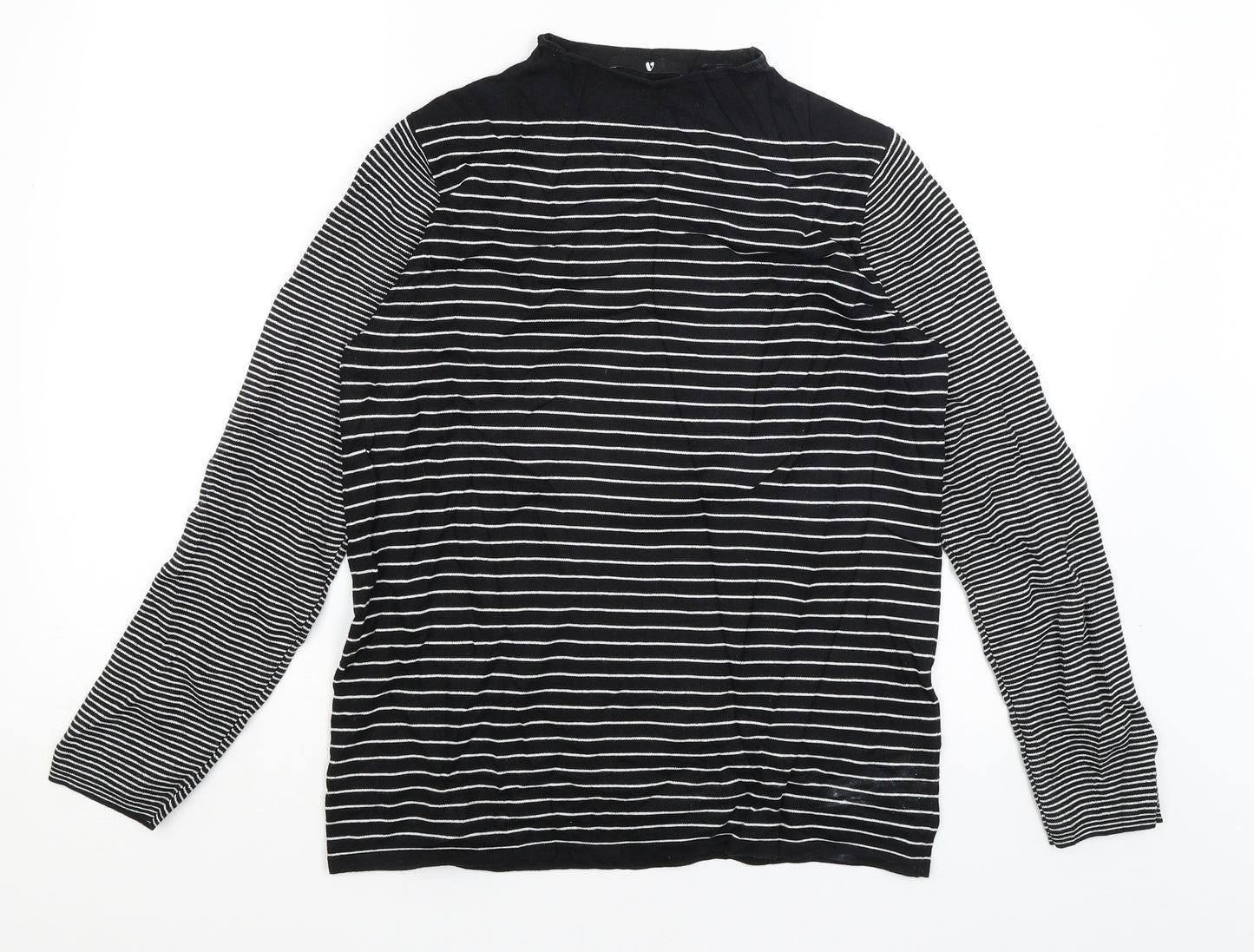 Very Womens Black Striped  Pullover Jumper Size 16