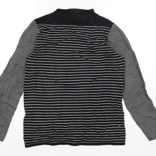 Very Womens Black Striped  Pullover Jumper Size 16